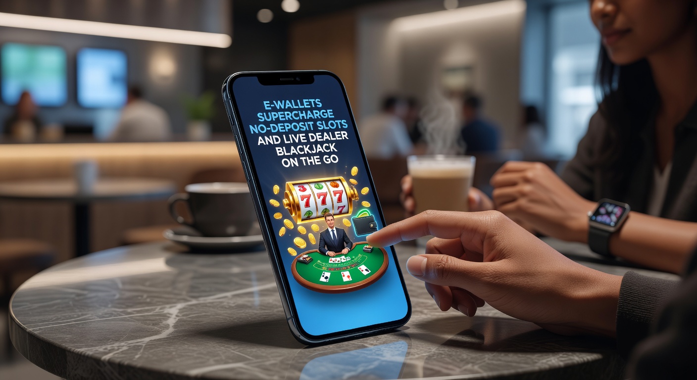 Smartphone screen displaying a no-deposit slot game with e-wallet icons like PayPal and Skrill overlayed for quick mobile access