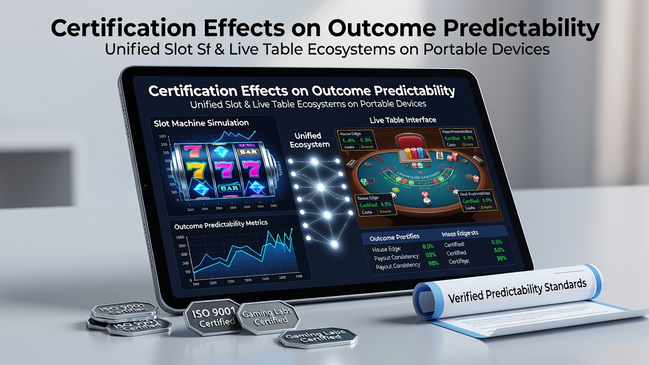 Certification processes shaping unified slot and live table outcomes on mobile devices