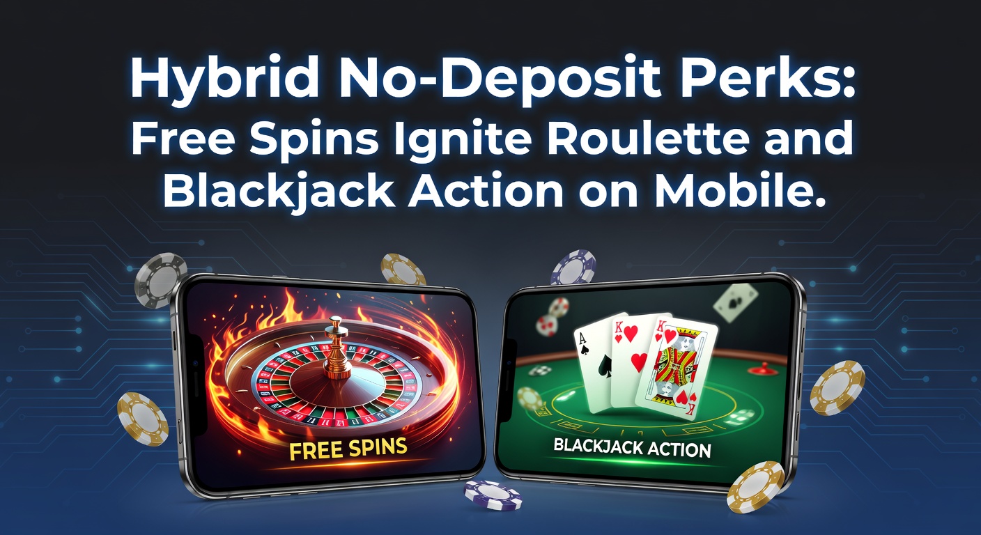 Mobile screen showing roulette wheel with free spins overlay and blackjack table in action