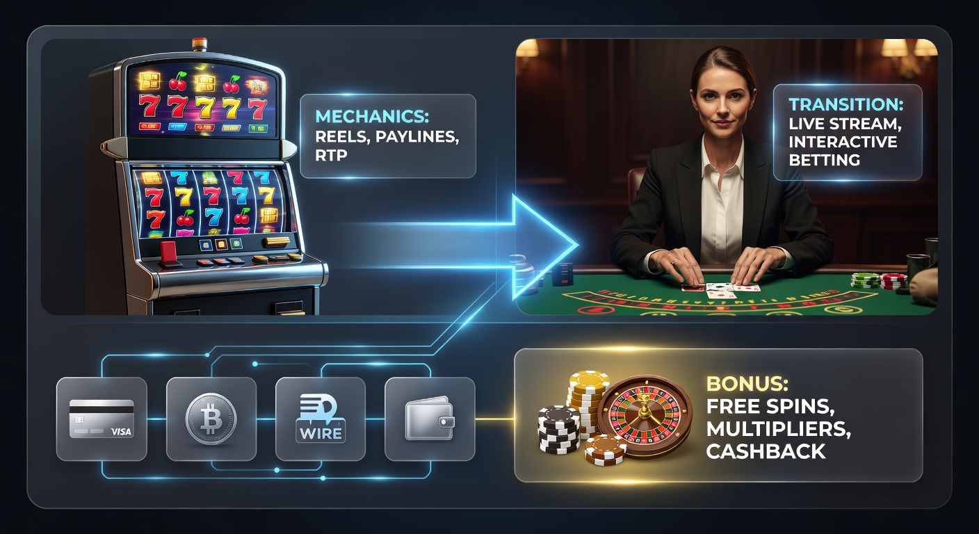 Close-up of live dealer table with digital overlay showing slot bonus conversion and payment method icons